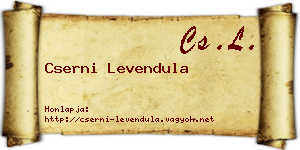 Cserni Levendula névjegykártya
